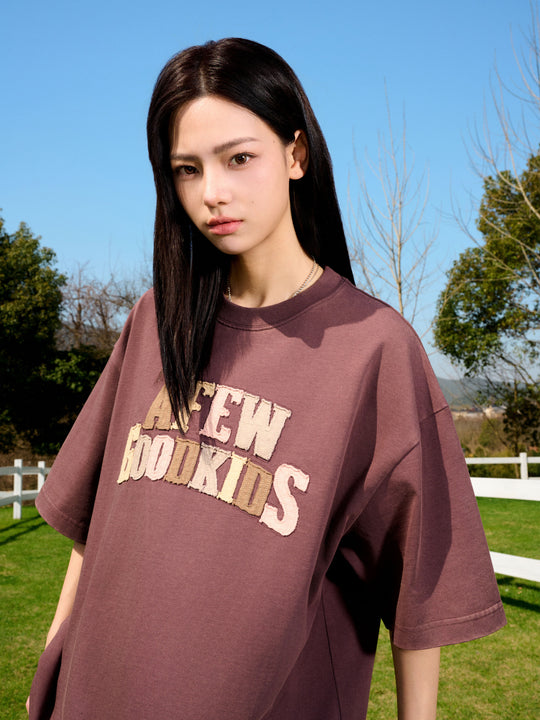 AFGK Washed Patch Letters Logo Tee