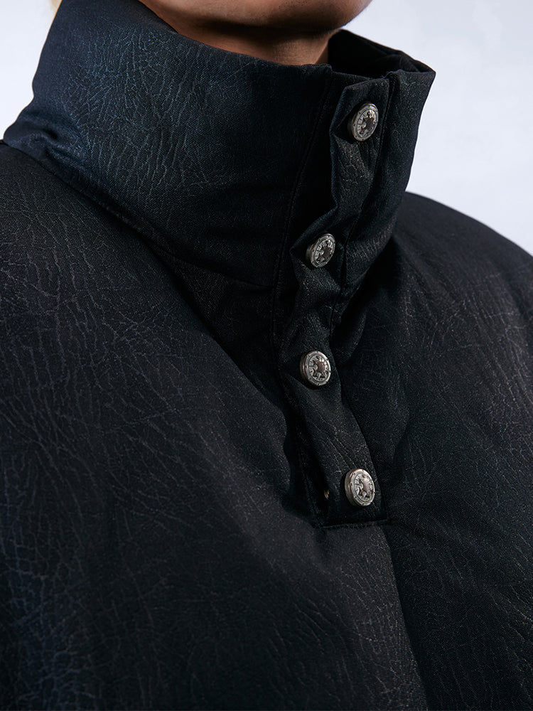 YADcrew Ice Crack Half High Neck Puffer Jacket | Face 3 Face