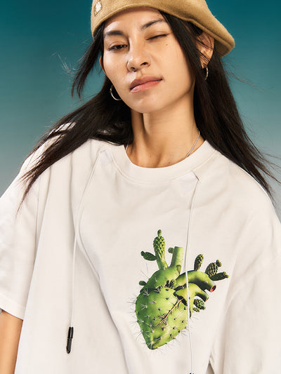 YADcrew Cactus Heart Printed Tee | Face 3 Face