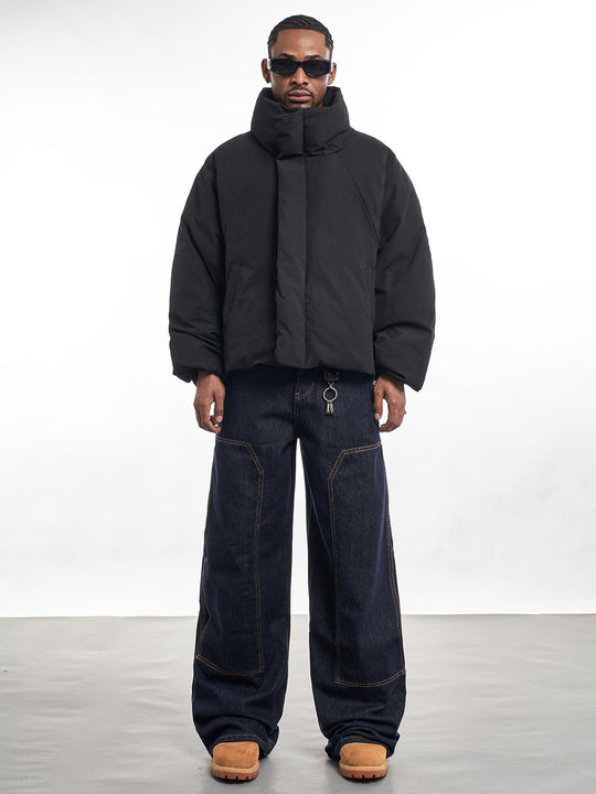 F3F Select Stitch Lines Dark Blue Double Knee Jeans | Face 3 Face