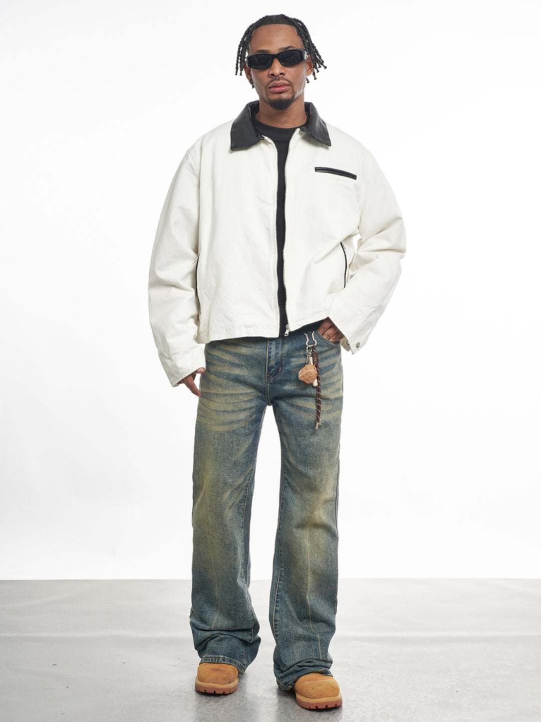 F3F Select PU Leather Lapel Detroit Work Jacket | Face 3 Face