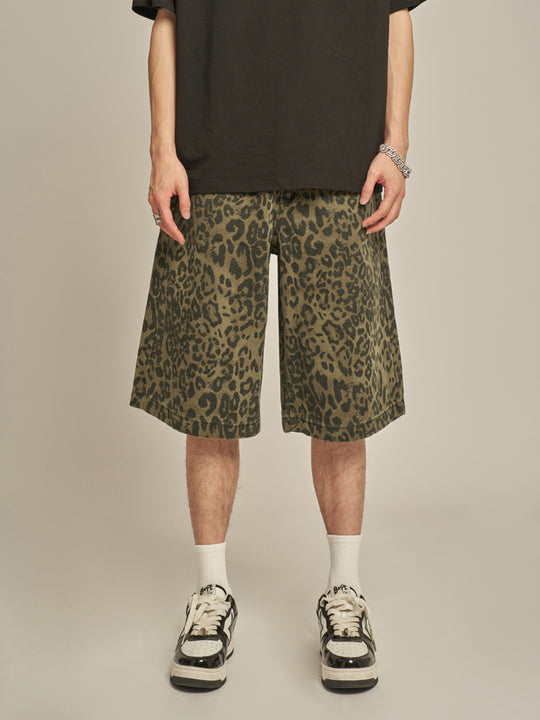 F3F Select Micro Stretch Leopard Shorts