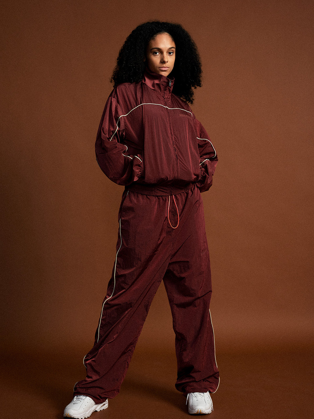 MHARF Burgundy Vintage Sport Windbreaker | Face 3 Face