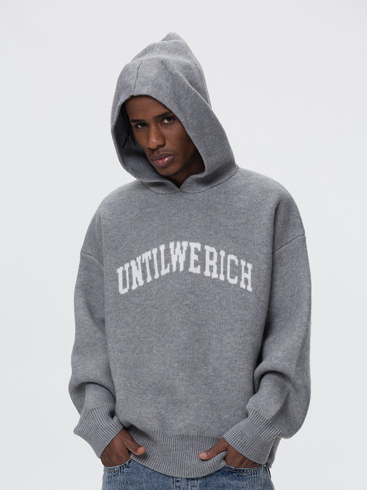 UNTILWERICH Jacquard Hooded Knit Sweater | Face 3 Face