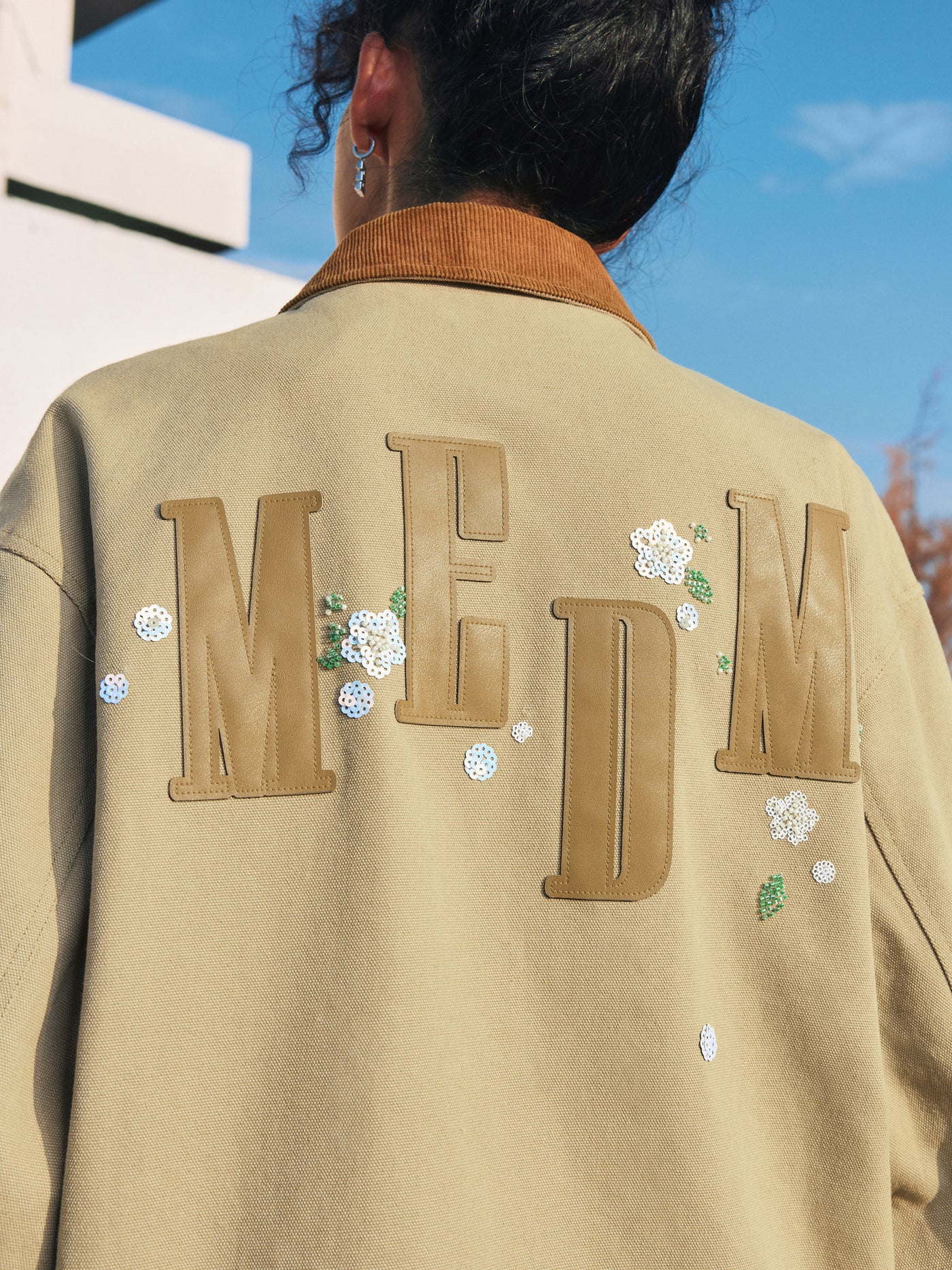 MEDM Beaded Small Flowers Detroit Jacket | Face 3 Face