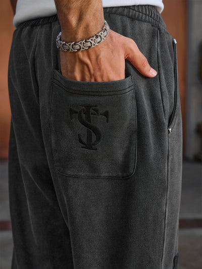 Small Town Kid Ripped Washed Sweatpants | Face 3 Face