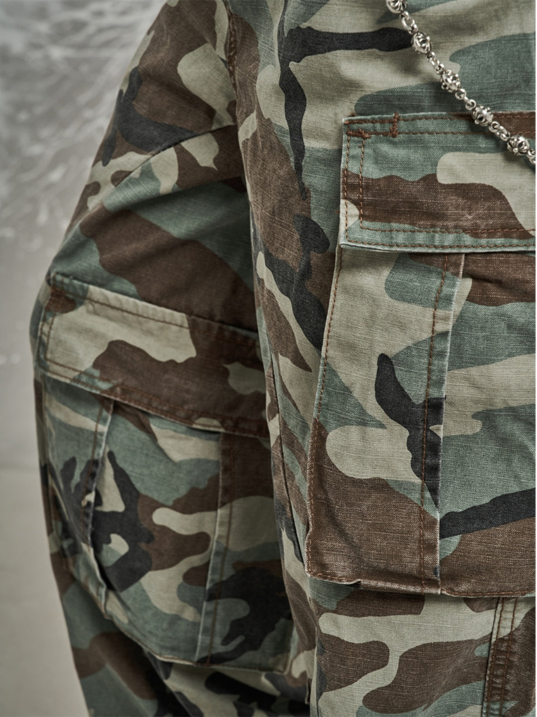 F3F Select Side Pocket Patchwork Camouflage Baggy Cargo Pants | Face 3 Face