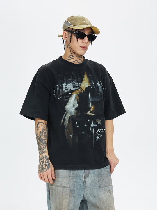 F2CE Washed Vintage Mage Printed Tee