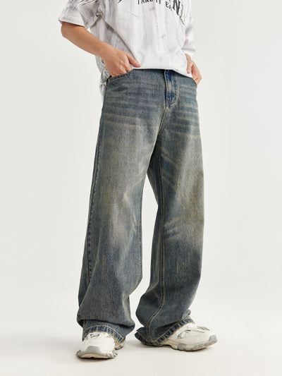 F3F Select Retro Washed Distressed Blue Jeans