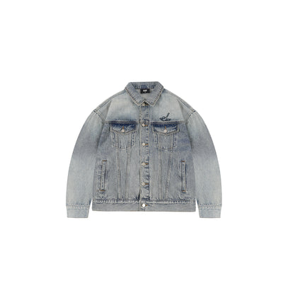 S45 Basic Logo Embroidery Denim Jacket | Face 3 Face