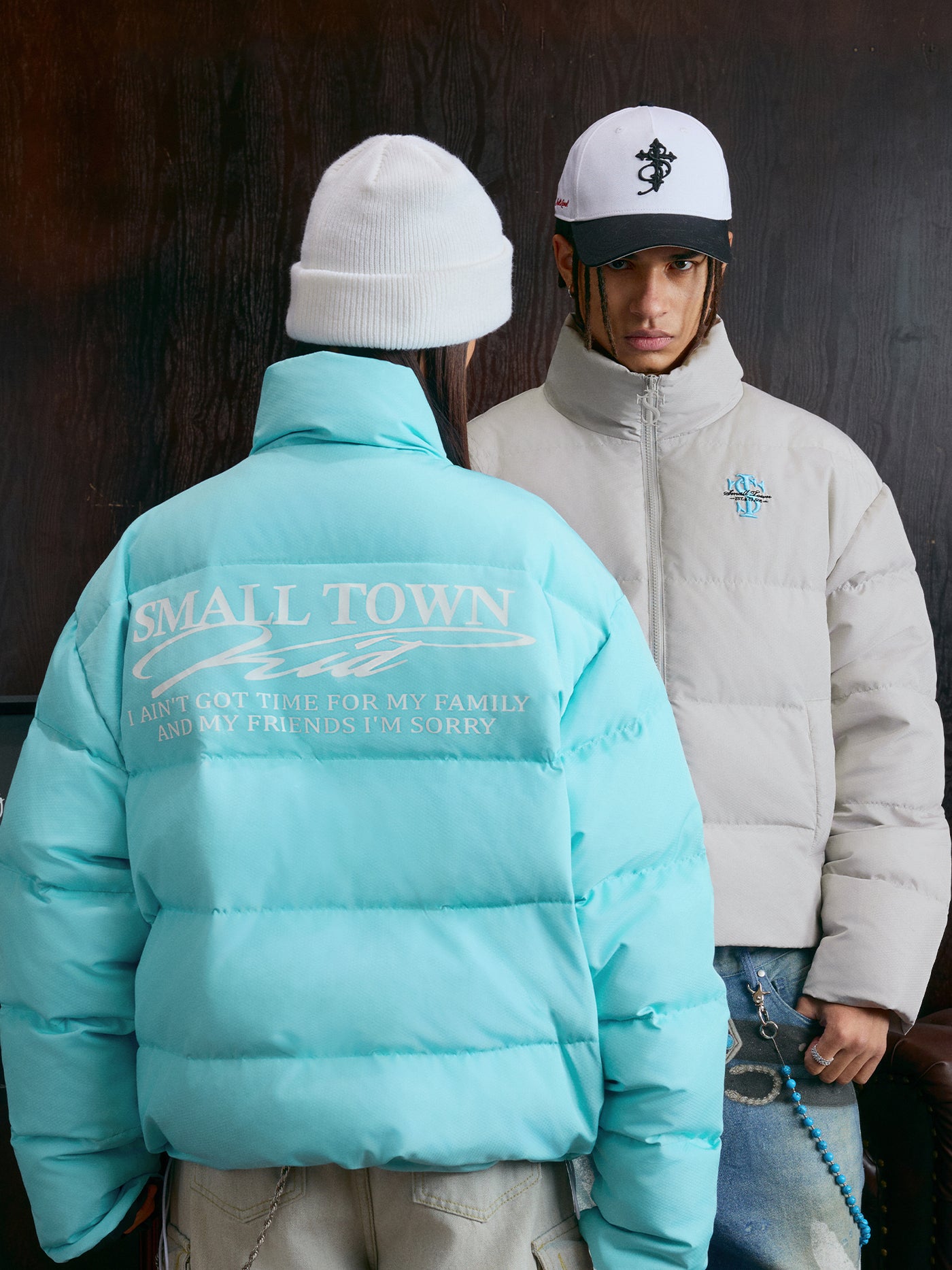 Small Town Kid Honeycomb Woven Fabrics Down Jacket | Face 3 Face