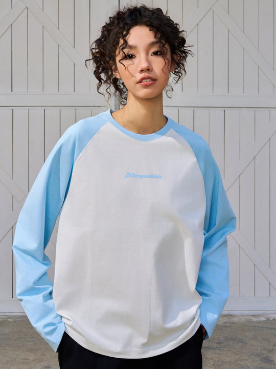 AFGK Logo Printing Raglan Long Sleeved Tee