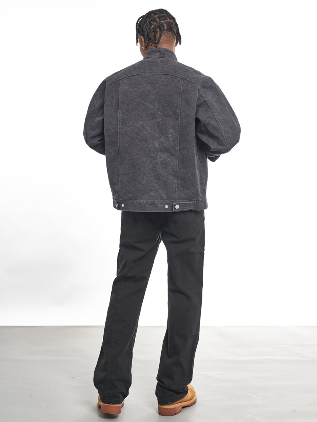 F3F Select Washed Denim Short Motorcycle Jacket | Face 3 Face