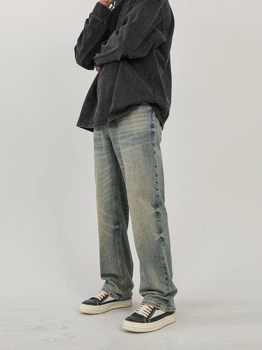 F3F Select Vintage Washed & Old Mud Dyed Blue Jeans