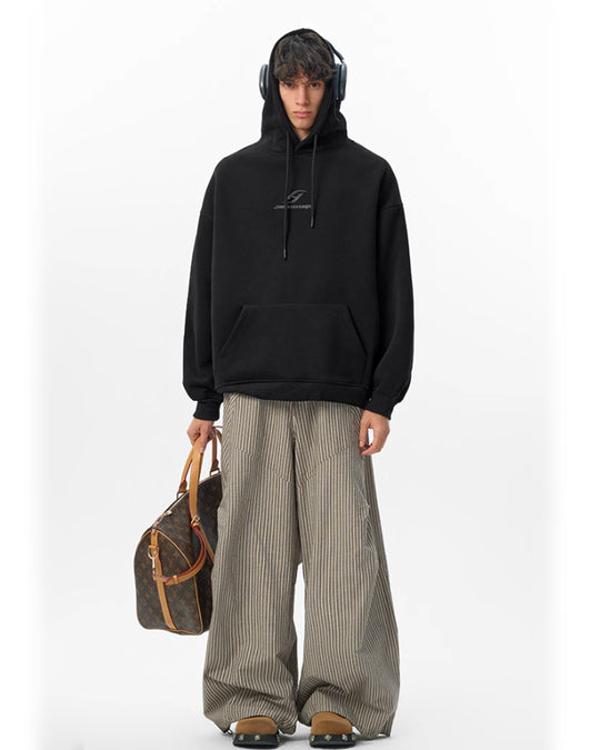 JHYQ Basic Paint Logo Printed Hoodie | Face 3 Face