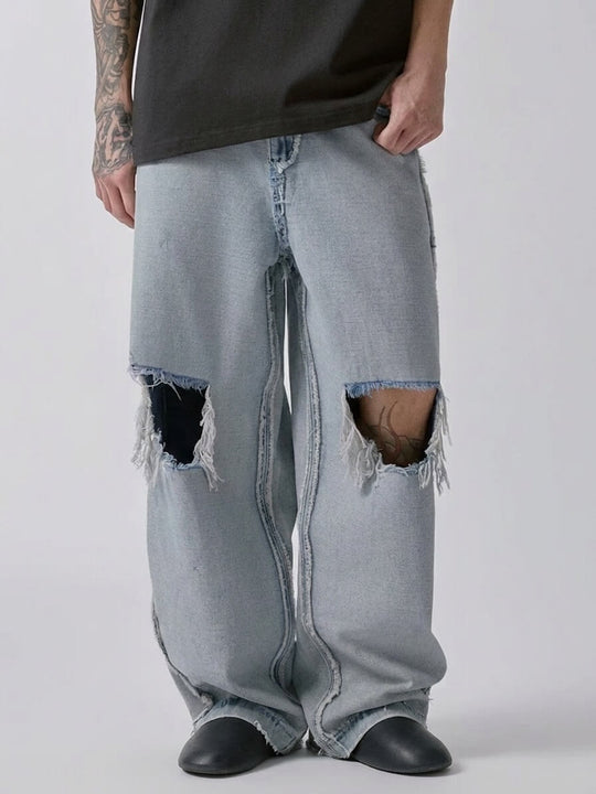 F2CE Inside Out Washed Distressed Ripped Jeans | Face 3 Face