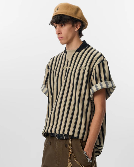 JHYQ Layered V-neck Striped Tee | Face 3 Face