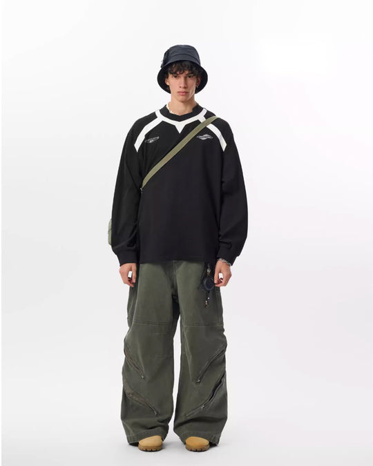 JHYQ Sports Style Design Printed Long Sleeve Tee | Face 3 Face