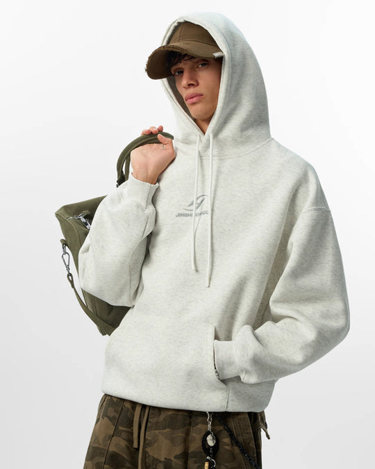 JHYQ Basic Paint Logo Printed Hoodie | Face 3 Face