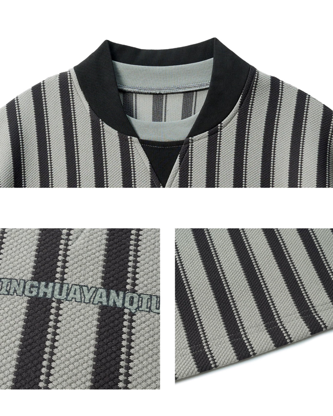 JHYQ Layered V-neck Striped Tee | Face 3 Face