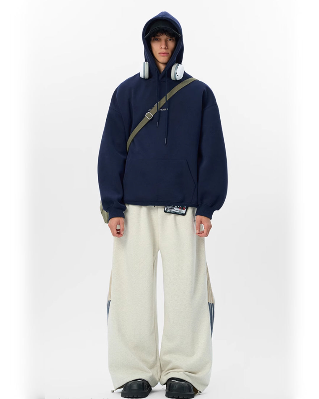 JHYQ Basic Paint Logo Printed Hoodie | Face 3 Face