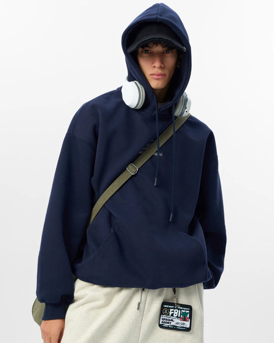 JHYQ Basic Paint Logo Printed Hoodie | Face 3 Face