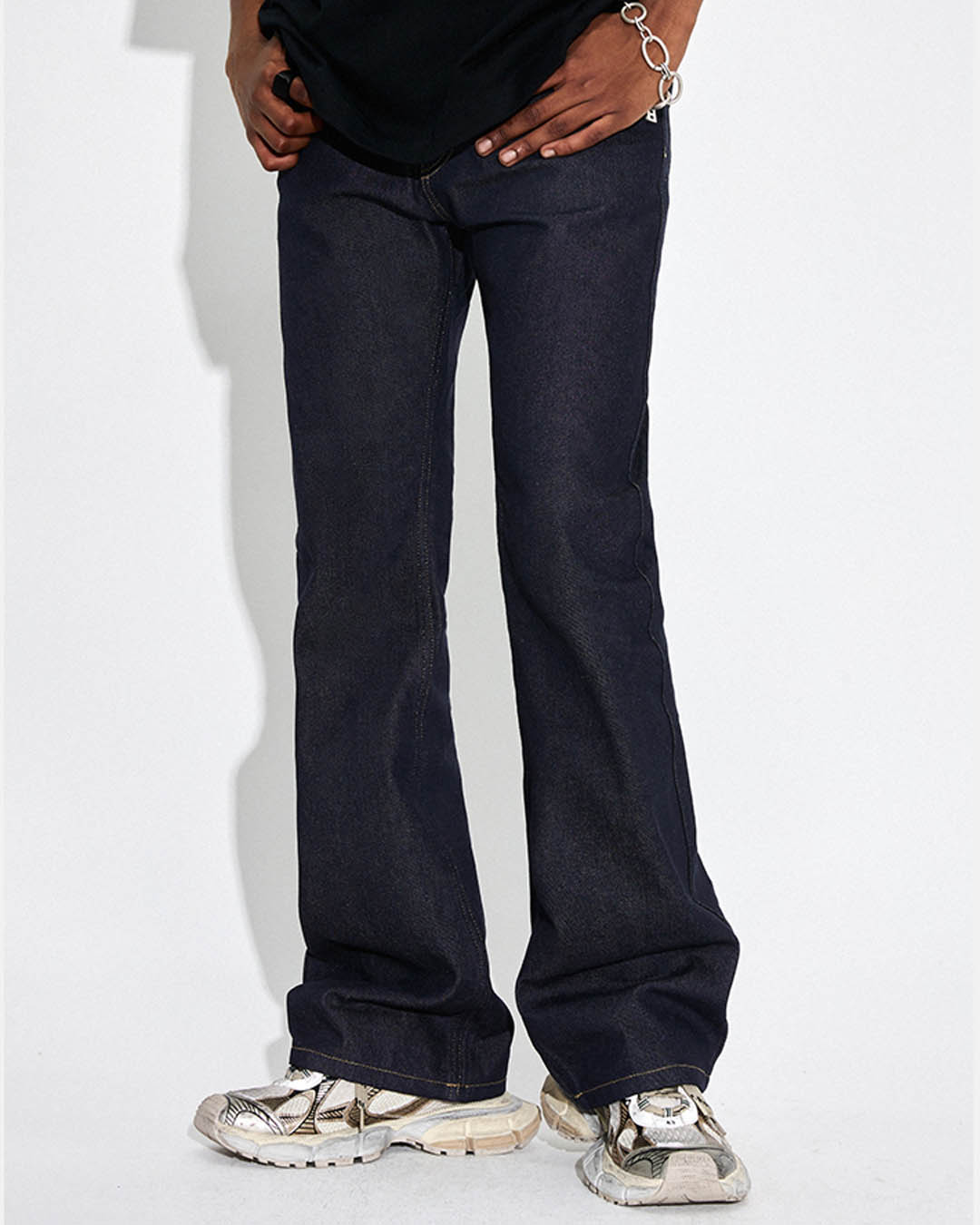 DICETINY Original Blue Flared Wide Leg Jeans | Face 3 Face