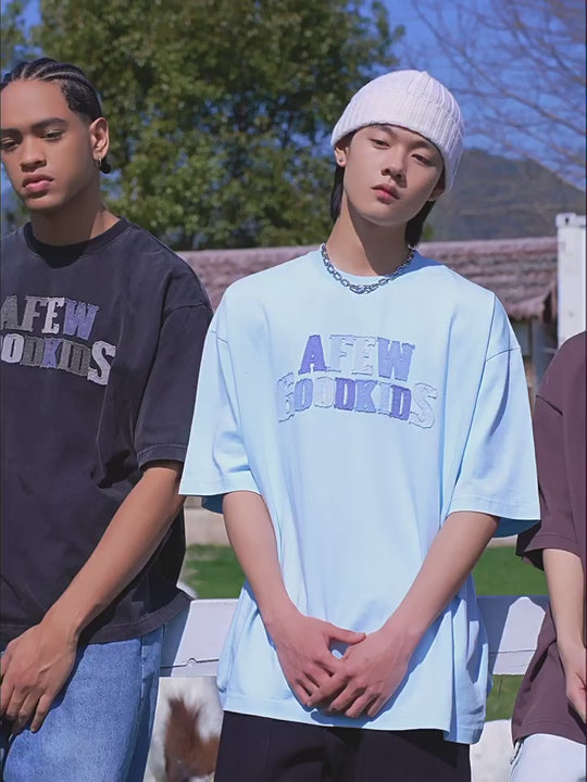 AFGK Washed Patch Letters Logo Tee