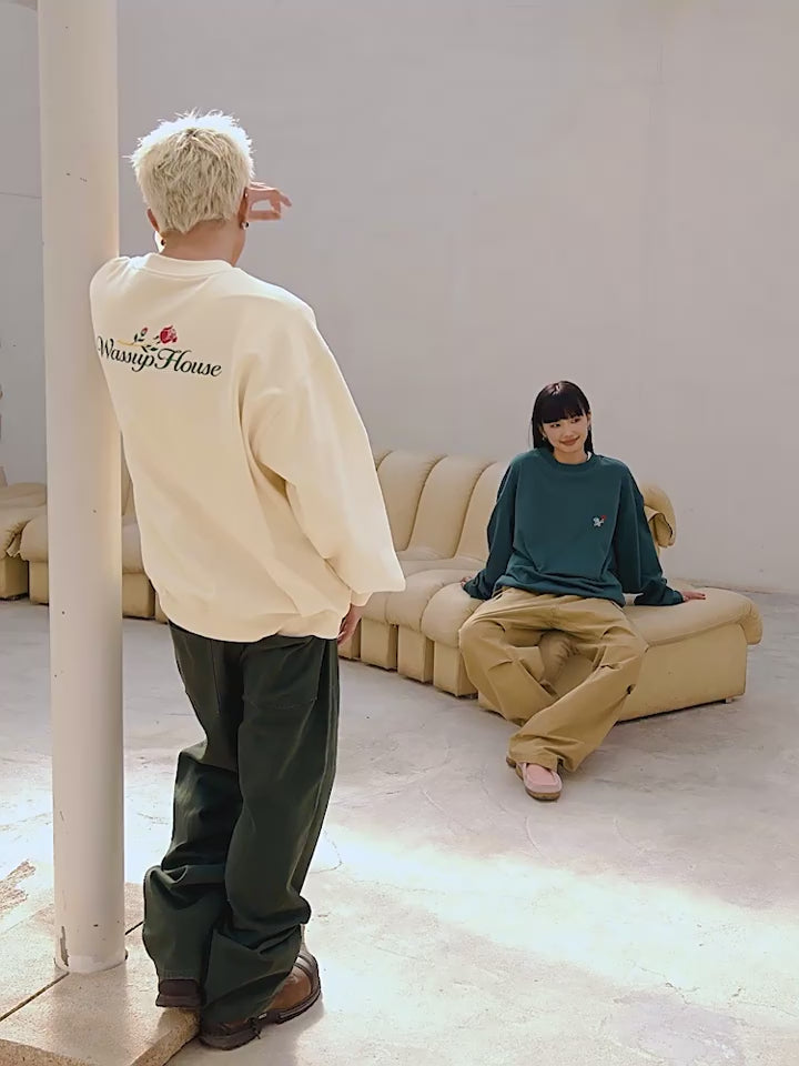 Wassup House Rose Printed Sweatshirt