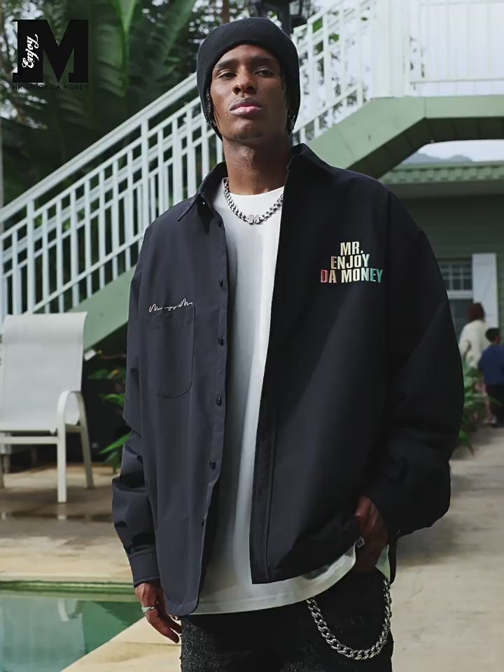MEDM Logo Loose Shirt Jacket