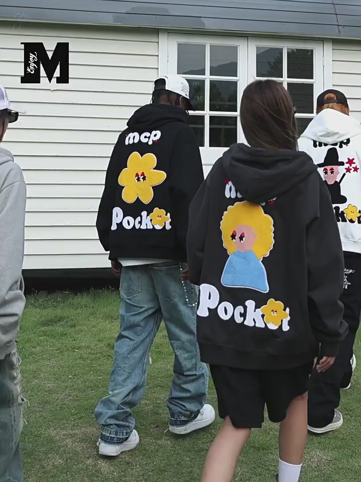 MEDM MCP Applique Embroidery Zipper Hoodie
