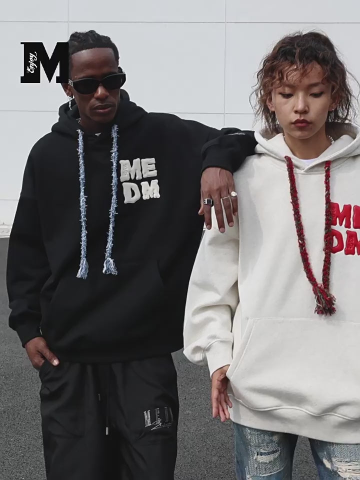 MEDM Drawstring Logo Embroidered Hoodie