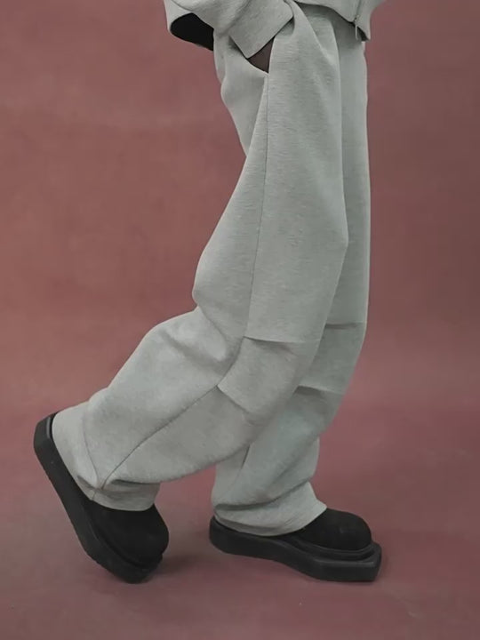 YADcrew 350g Heavyweight Pleated Sweat Pants