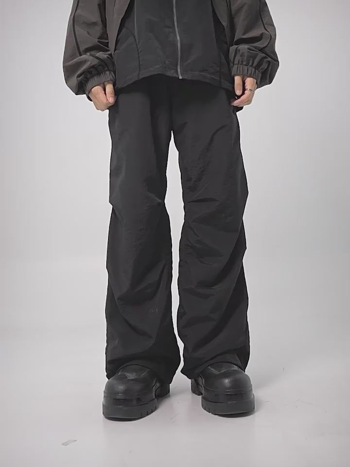 UNDERWATER Colorblocking Dull Leaf Spliced Pants