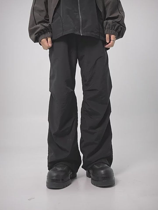 UNDERWATER Colorblocking Dull Leaf Spliced Pants