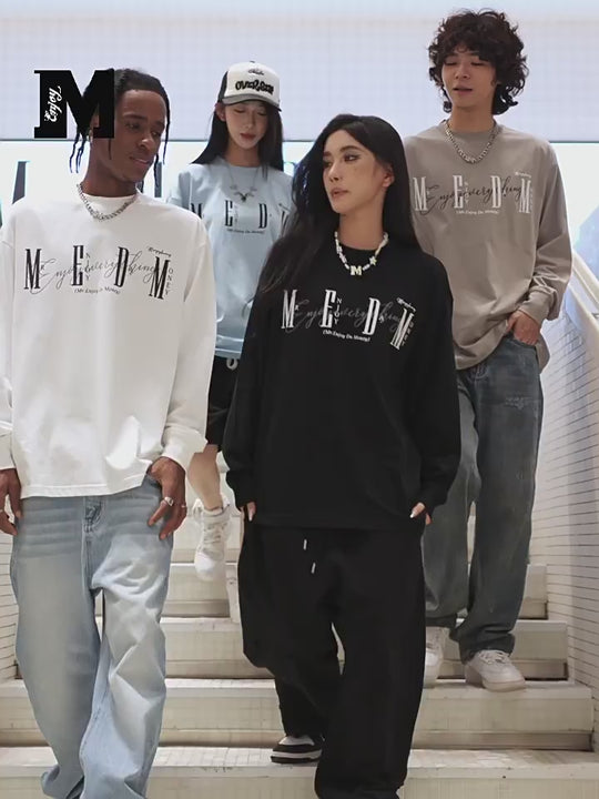 MEDM Basic Logo Printing Long Sleeved Tee