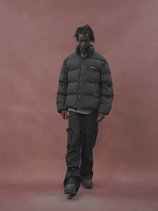 YADcrew Inlaid Diamond Puffer Jacket