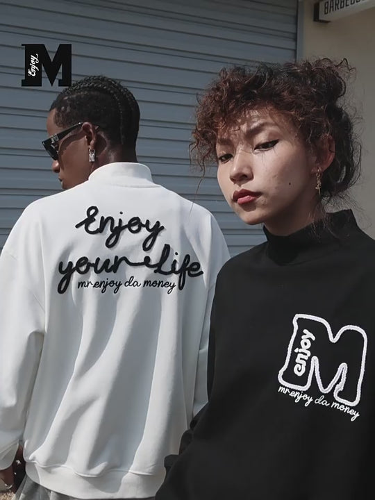 MEDM Logo Half High Neck Sweatshirt