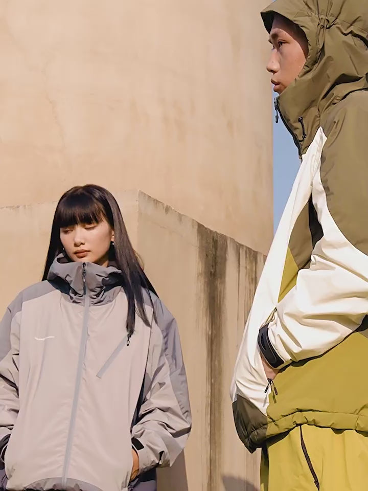 Wassup House Color Blocking Waterproof Hooded Jacket