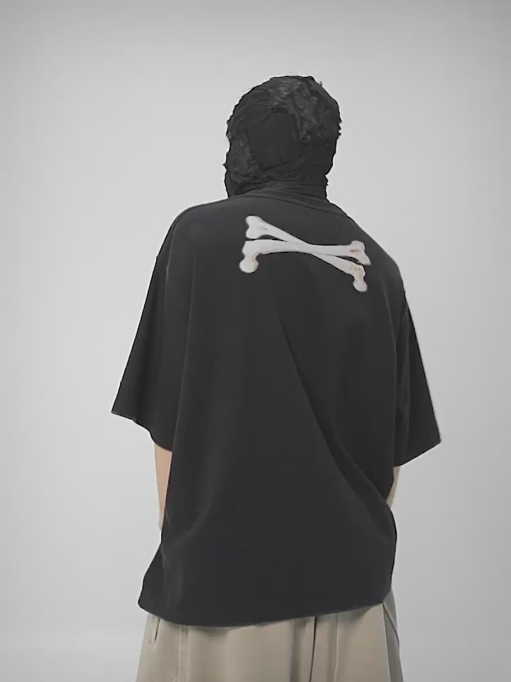 UNDERWATER Destroyed Cross Bones Print Tee