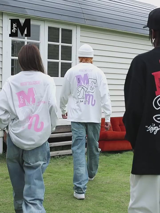 MEDM Basic Large Printed Long Sleeved Tee