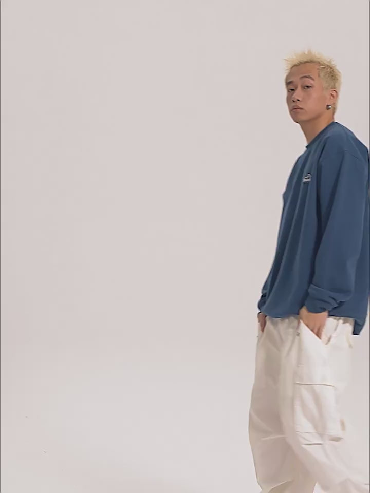 Wassup House Crab Graffiti Word Foam Printing Sweatshirt