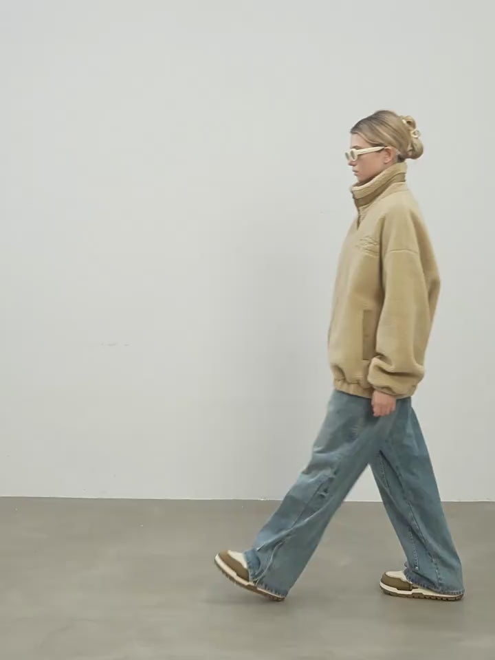 Harsh and Cruel Logo Embroidered Sherpa Jacket