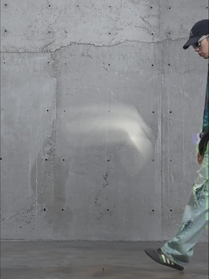 F2CE Washed Lumberjack Wear Frayed Denim Pants