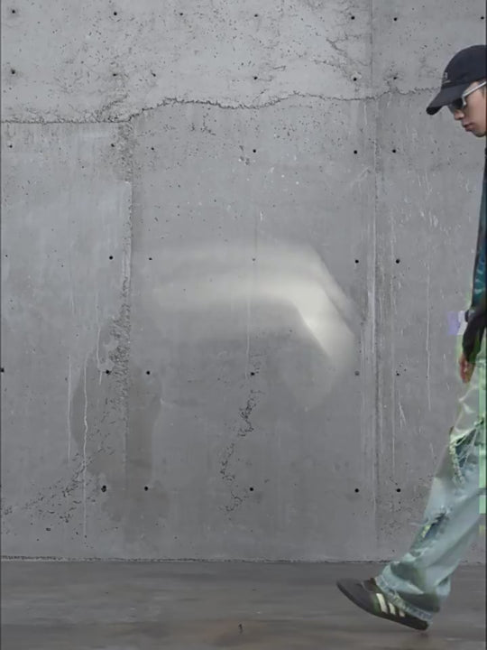 F2CE Washed Lumberjack Wear Frayed Denim Pants