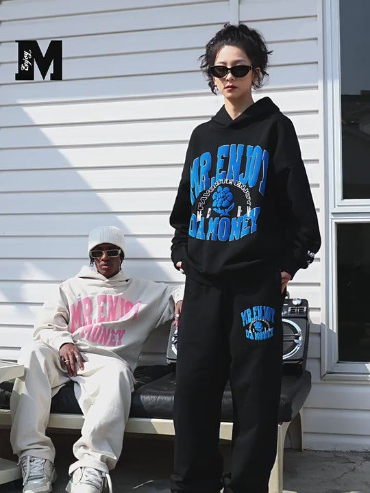 MEDM Foam Flocked Print Hoodie