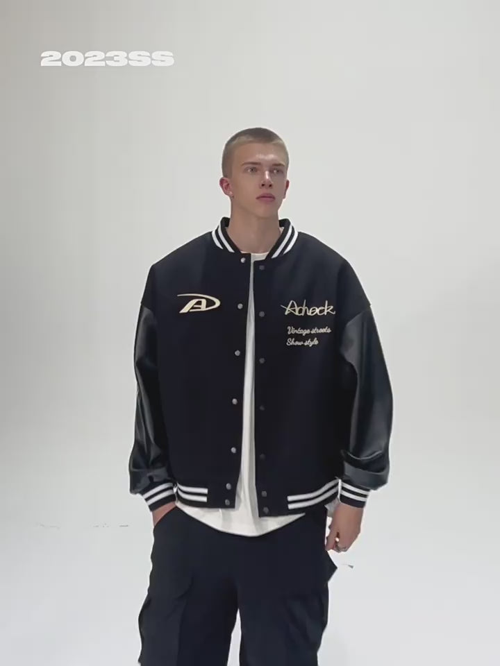 Baseball Jacket | Achock Basic Embroidery Baseball Jacket | Face 3 Face