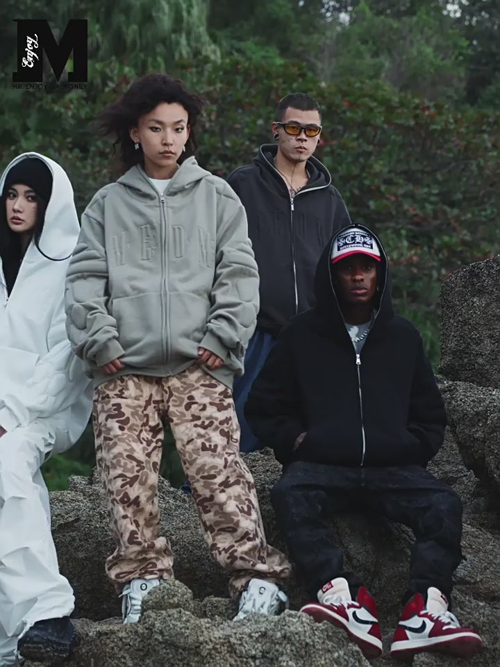 MEDM Bump Print Zipper Hoodie