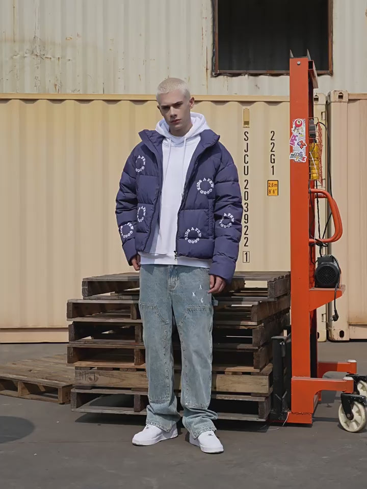 AFGK Embroidery Logo Puffer Down Jacket