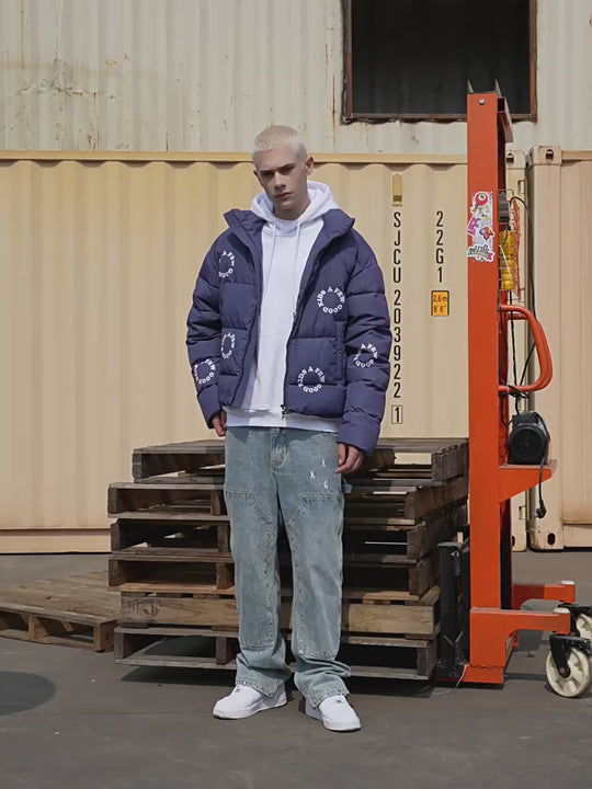 AFGK Embroidery Logo Puffer Down Jacket